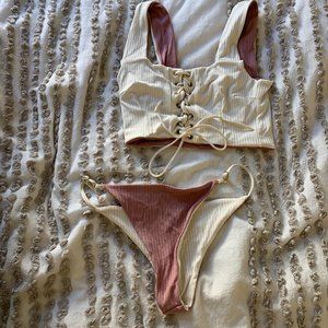 Reversible Bustier Corset Top Bikini
